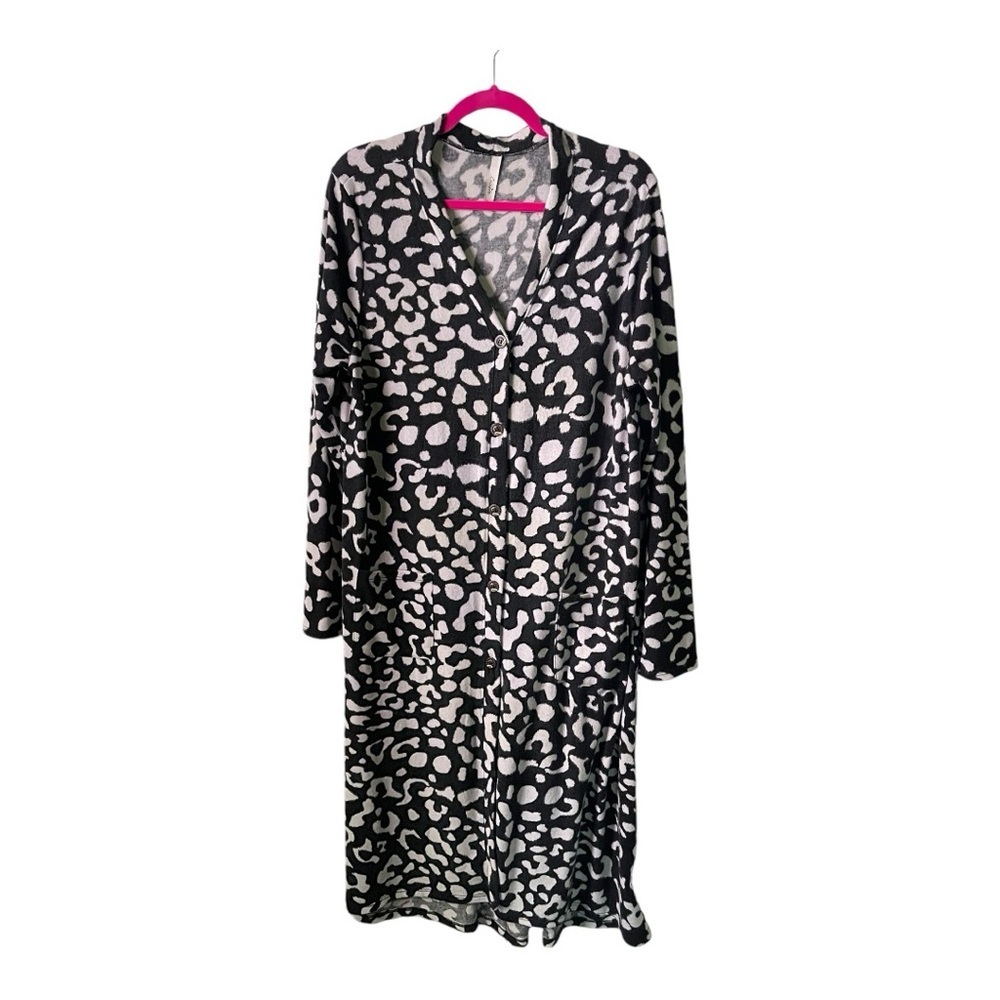 Celeste Leopard Print Button Cardigan